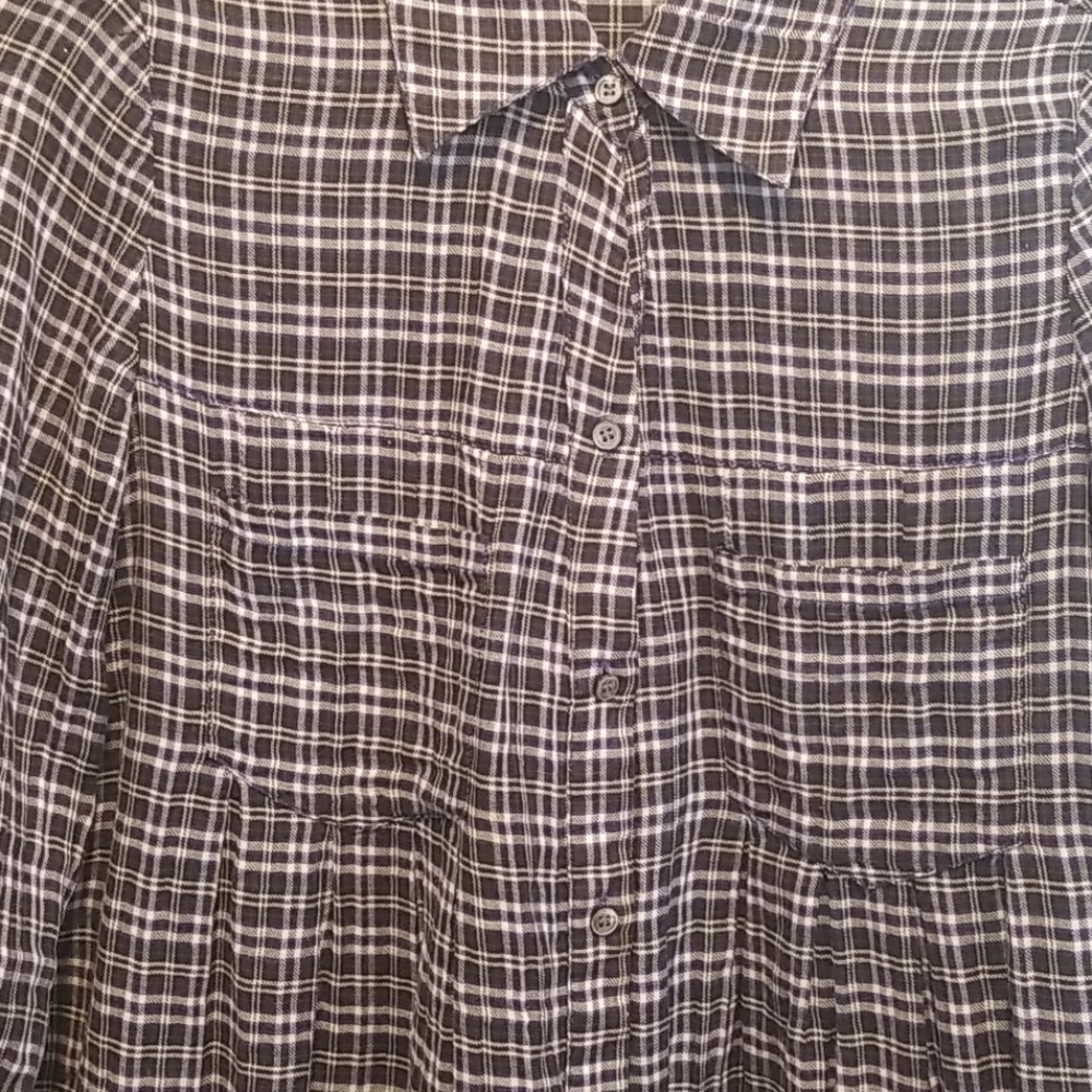 Joie Plaid Cotton Long Sleeve Button Down Shirt - Picture 2 of 8